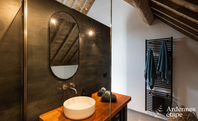 Authentiek vakantiehuis voor 6 personen in Anhe met priv sauna, overdekt terras en luxe interieur