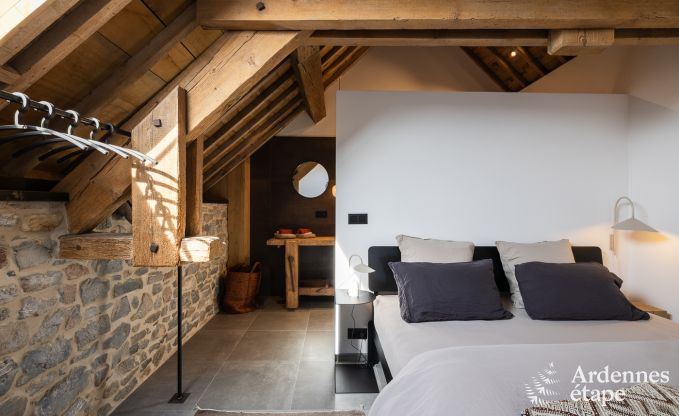 Authentiek vakantiehuis voor 6 personen in Anhe met priv sauna, overdekt terras en luxe interieur