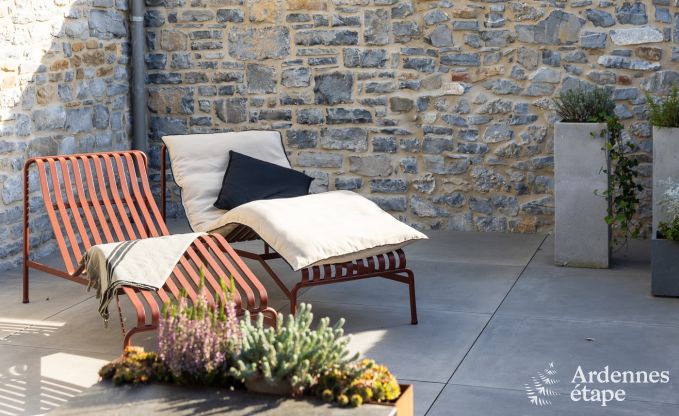 Authentiek vakantiehuis voor 6 personen in Anhe met priv sauna, overdekt terras en luxe interieur