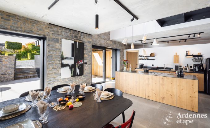 Authentiek vakantiehuis voor 6 personen in Anhe met priv sauna, overdekt terras en luxe interieur