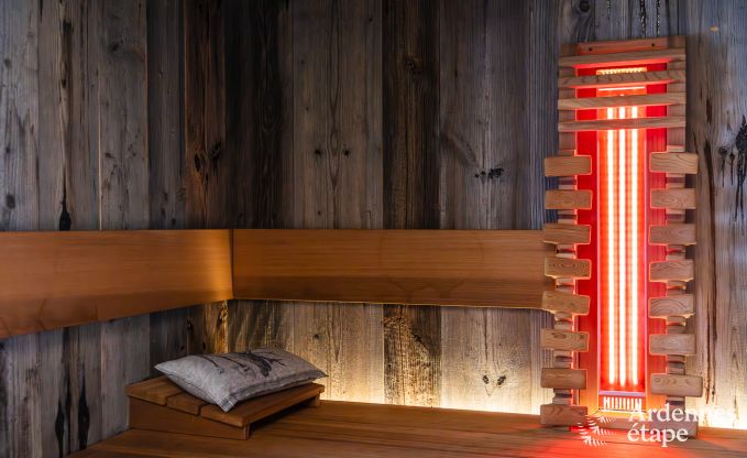 Authentiek vakantiehuis voor 6 personen in Anhe met priv sauna, overdekt terras en luxe interieur