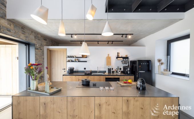 Authentiek vakantiehuis voor 6 personen in Anhe met priv sauna, overdekt terras en luxe interieur