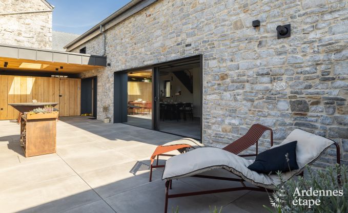 Authentiek vakantiehuis voor 6 personen in Anhe met priv sauna, overdekt terras en luxe interieur