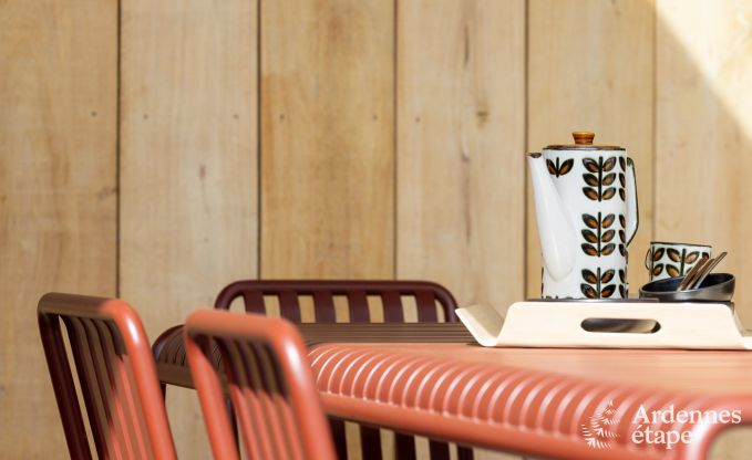 Authentiek vakantiehuis voor 6 personen in Anhe met priv sauna, overdekt terras en luxe interieur