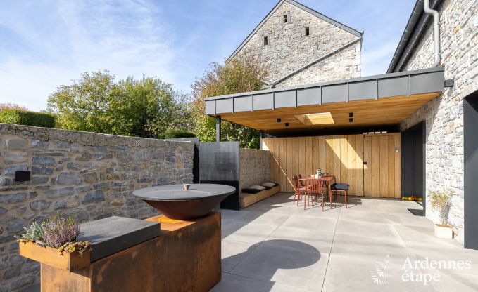 Authentiek vakantiehuis voor 6 personen in Anhe met priv sauna, overdekt terras en luxe interieur