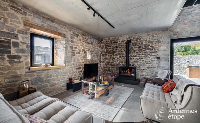 Authentiek vakantiehuis voor 6 personen in Anhe met priv sauna, overdekt terras en luxe interieur