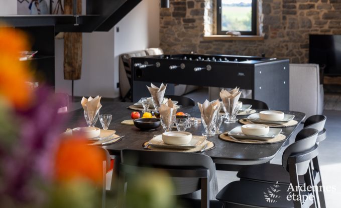 Authentiek vakantiehuis voor 6 personen in Anhe met priv sauna, overdekt terras en luxe interieur