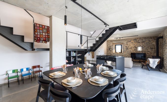 Authentiek vakantiehuis voor 6 personen in Anhe met priv sauna, overdekt terras en luxe interieur