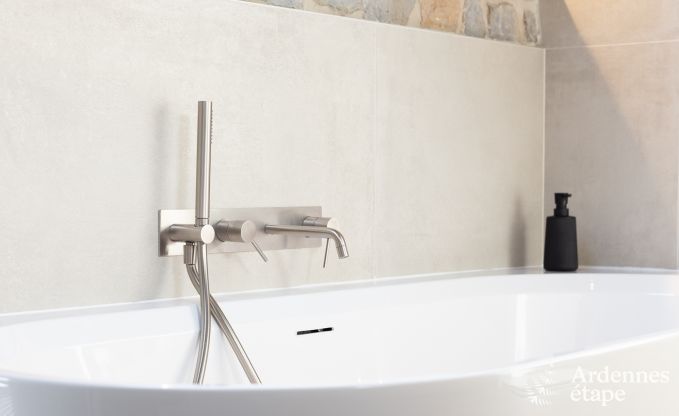 Authentiek vakantiehuis voor 6 personen in Anhe met priv sauna, overdekt terras en luxe interieur