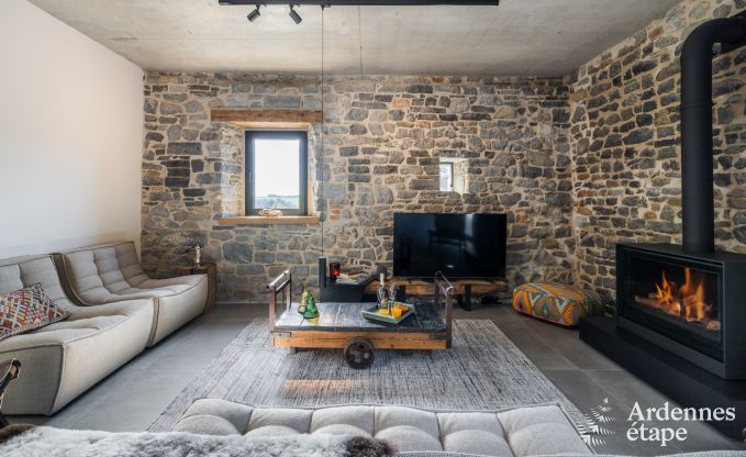 Authentiek vakantiehuis voor 6 personen in Anhe met priv sauna, overdekt terras en luxe interieur