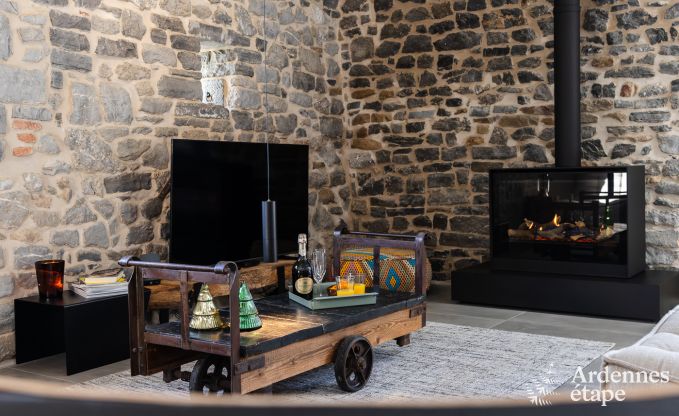 Authentiek vakantiehuis voor 6 personen in Anhe met priv sauna, overdekt terras en luxe interieur