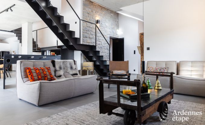 Authentiek vakantiehuis voor 6 personen in Anhe met priv sauna, overdekt terras en luxe interieur