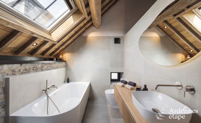 Authentiek vakantiehuis voor 6 personen in Anhe met priv sauna, overdekt terras en luxe interieur