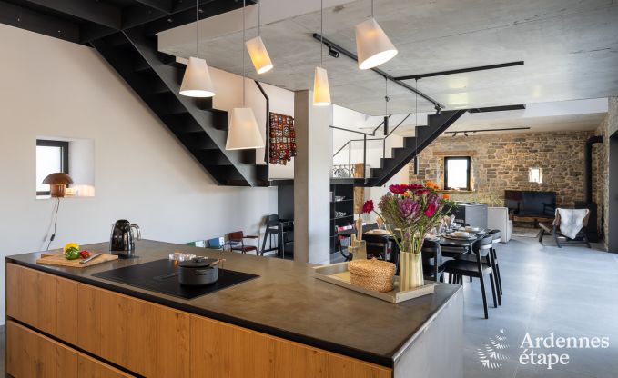 Authentiek vakantiehuis voor 6 personen in Anhe met priv sauna, overdekt terras en luxe interieur