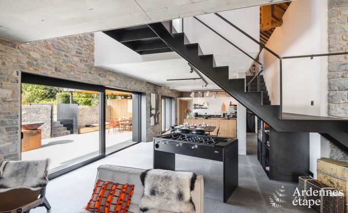 Authentiek vakantiehuis voor 6 personen in Anhe met priv sauna, overdekt terras en luxe interieur