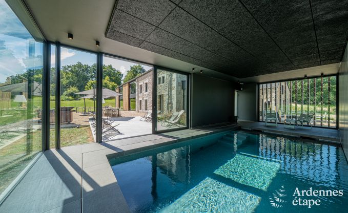 Ruime vakantiewoning aan het water in Aubel voor 21 personen met 9 slaap- en badkamers, binnenzwembad en priv�tuin