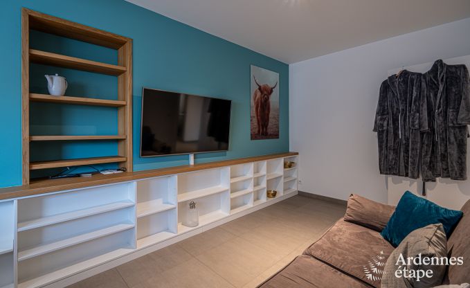 Appartement voor 4 personen in Barvaux: moderne accommodatie met sauna, tuin en babybedje