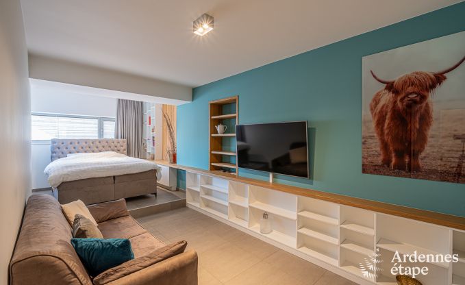Appartement voor 4 personen in Barvaux: moderne accommodatie met sauna, tuin en babybedje