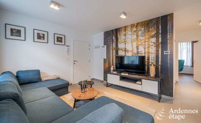 Appartement voor 4 personen in Barvaux: moderne accommodatie met sauna, tuin en babybedje