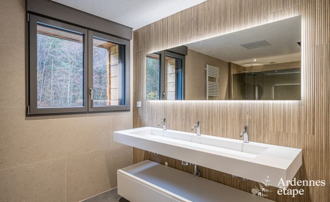 Luxe chalet in Brognon voor 20 personen met verwarmd buitenzwembad, outdoor jacuzzi en sauna op het meer