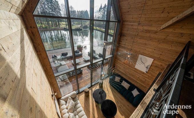 Luxe chalet in Brognon voor 20 personen met verwarmd buitenzwembad, outdoor jacuzzi en sauna op het meer