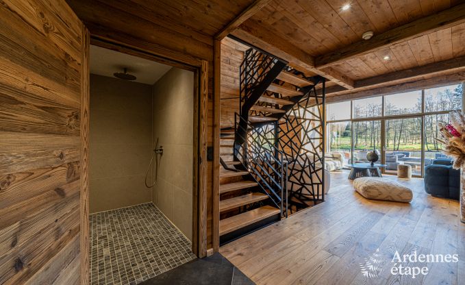 Luxe chalet in Brognon voor 20 personen met verwarmd buitenzwembad, outdoor jacuzzi en sauna op het meer