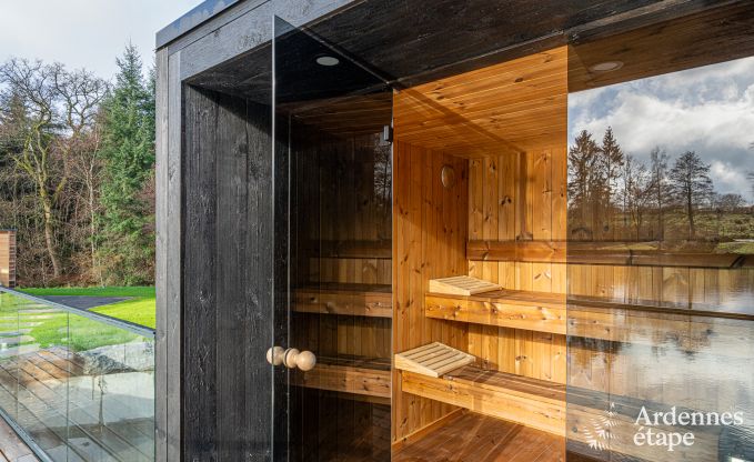 Luxe chalet in Brognon voor 20 personen met verwarmd buitenzwembad, outdoor jacuzzi en sauna op het meer