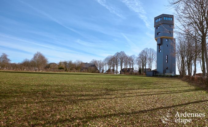 Luxe vakantiehuis in Butgenbach: watertoren met sauna, bubbelbad en panoramisch uitzicht voor 6 personen