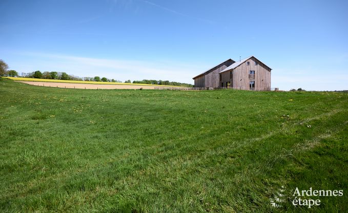 Comfortabele ecochalet voor 10 personen in Ciney met sauna en priv�tuin