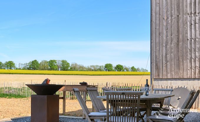 Comfortabele ecochalet voor 10 personen in Ciney met sauna en priv�tuin