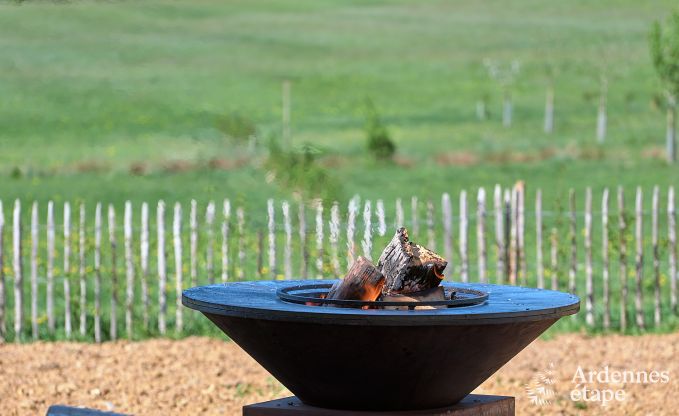 Comfortabele ecochalet voor 10 personen in Ciney met sauna en priv�tuin