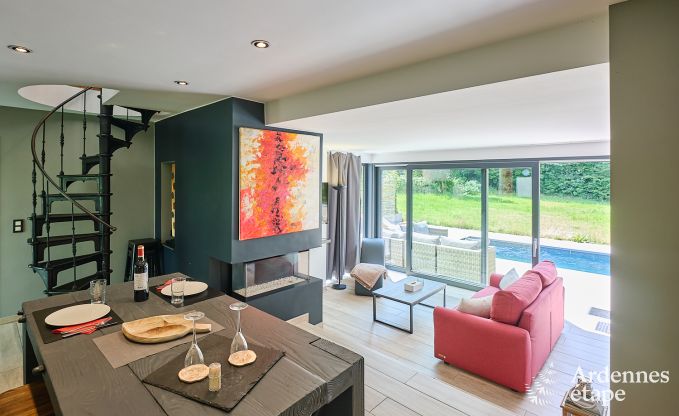 Luxueuze vakantiewoning voor 4 personen met zwembad, sauna en jacuzzi in Ciney