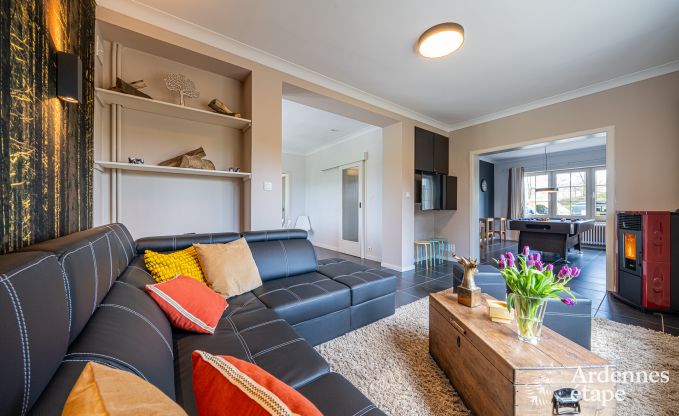 Luxe vakantiewoning in Ciney: huis voor 8 personen met binnenzwembad, sauna en priv�tuin