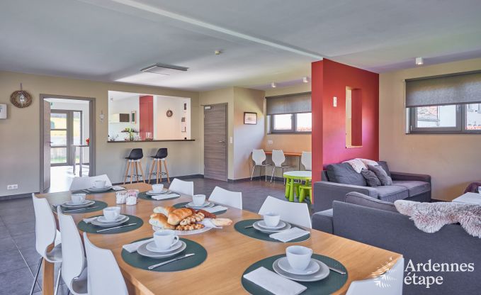 Verblijf met 20 personen in 3 vakantiehuizen op eenzelfde terrein in Coo