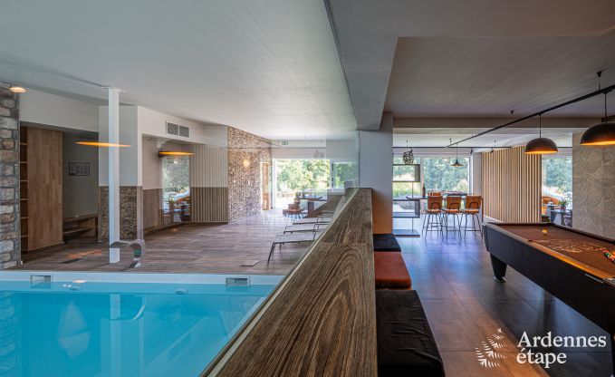 Ruime luxevilla in Daverdisse voor 22 personen met 11 slaapkamers, binnenzwembad, sauna en jacuzzi