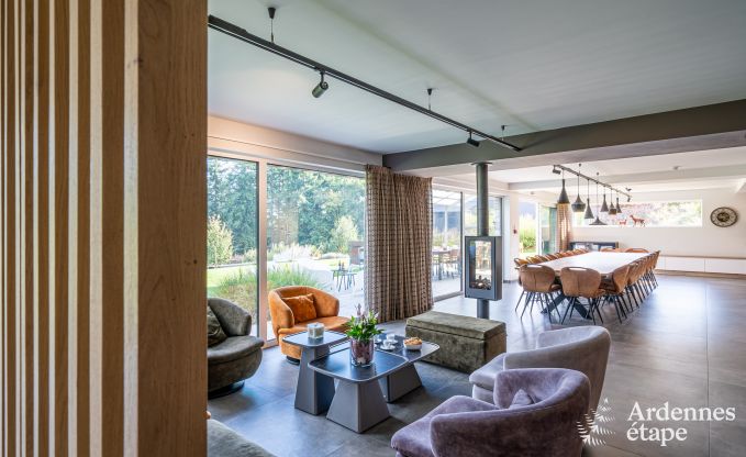 Ruime luxevilla in Daverdisse voor 22 personen met 11 slaapkamers, binnenzwembad, sauna en jacuzzi
