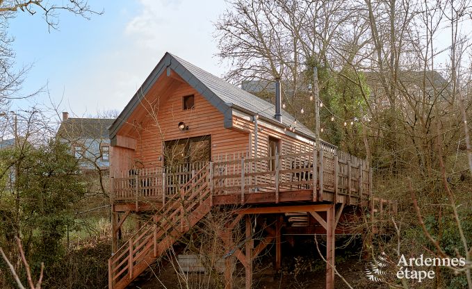 Romantische chalet Doische: handgemaakt, houtkachel, priv�tuin, geschikt voor 2 personen