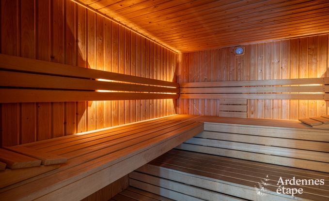 Chalet in Durbuy voor 12 personen met jacuzzi, sauna, houtkachel en zwembad