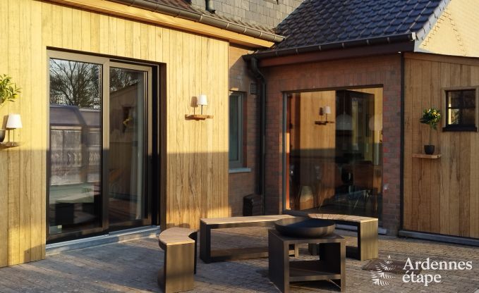 Chalet in Durbuy voor 12 personen met jacuzzi, sauna, houtkachel en zwembad