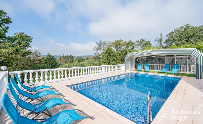 Chalet in Durbuy voor 12 personen met jacuzzi, sauna, houtkachel en zwembad