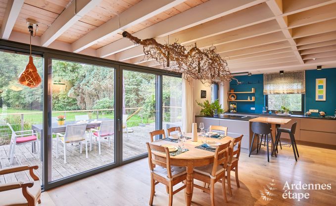 Charmante chalet voor 2 personen in Ferrires met houtkachel, tuin en
privterras aan het water