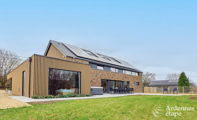 Luxe villa in Ferri�res Ardennen, 15 personen, 7 slaapkamers, spa, verwarmd zwembad, priv� tuin, aangepaste voorzieningen