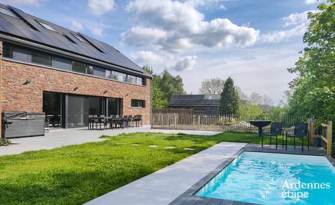 Luxe villa in Ferri�res Ardennen, 15 personen, 7 slaapkamers, spa, verwarmd zwembad, priv� tuin, aangepaste voorzieningen