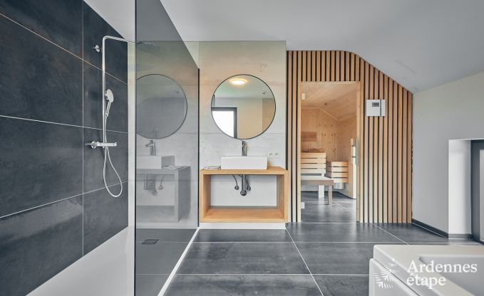 Luxe villa in Ferri�res Ardennen, 15 personen, 7 slaapkamers, spa, verwarmd zwembad, priv� tuin, aangepaste voorzieningen