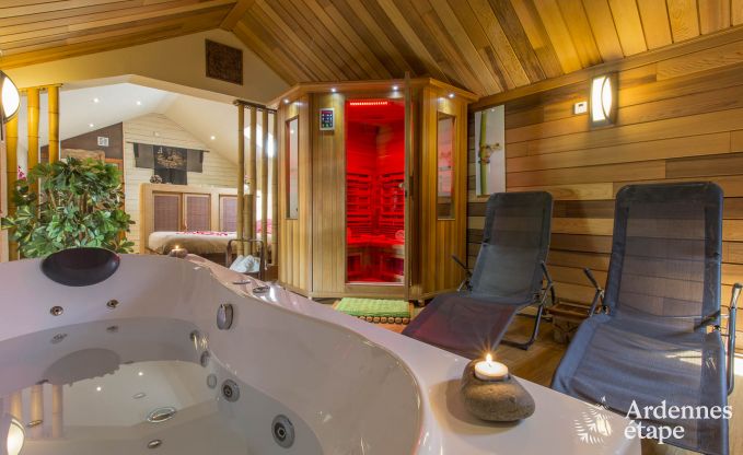 Vakantiewoning voor 2 met infrarood sauna en bubbelbad bij Ferrières