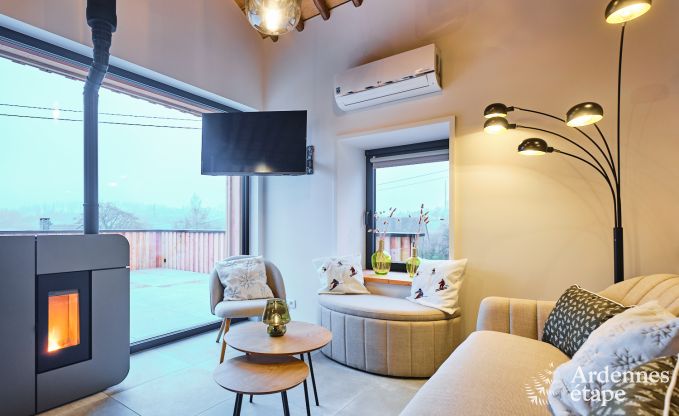 Gezellig vakantiehuis in Francorchamps voor 4 personen met priv�terras met uitzichten en houten warmwaterbad