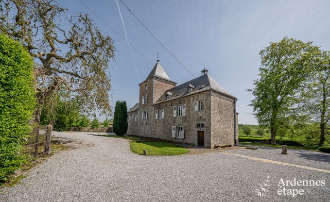 Kasteel in Froidchapelle voor 19 personen met 5 tweepersoonskamers met eigen badkamer