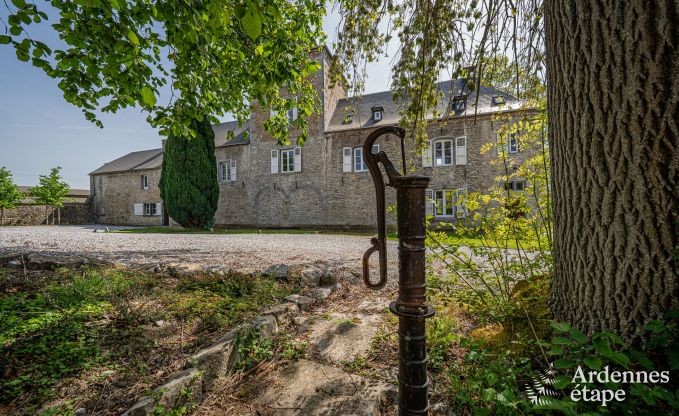 Kasteel in Froidchapelle voor 19 personen met 5 tweepersoonskamers met eigen badkamer