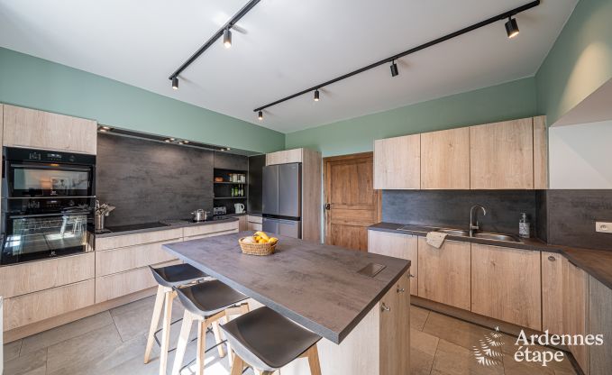 Kasteel in Froidchapelle voor 19 personen met 5 tweepersoonskamers met eigen badkamer