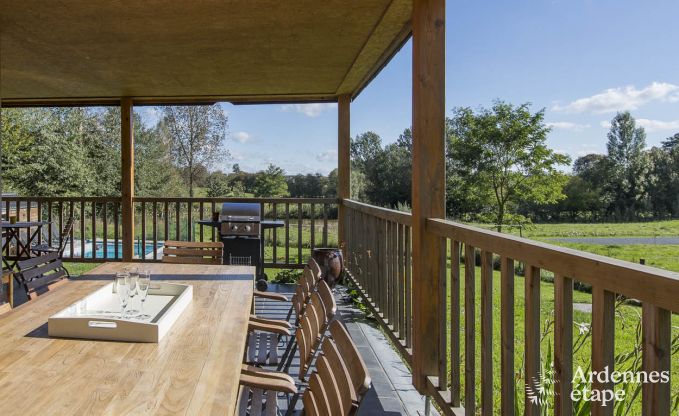 Vakantiehuis voor gezinnen in Gouvy met zwembad, sauna en uitzicht in de Ardennen